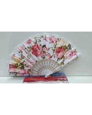 Веер складной ручной тканевый.