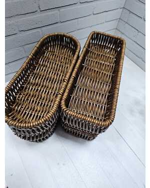 Сервировочная корзинка для хранения хлеба,фруктов. Материал полипропилен. Размер 24см×9см.