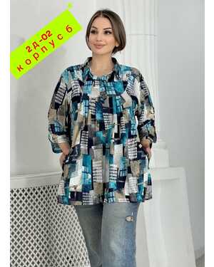 ЖЕНСКАЯ БЛУЗКА В РАЗМЕР ТКАНЬ МАСЛО