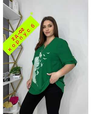 ЖЕНСКАЯ БЛУЗКА ТКАНЬ СИНГАПУР В РАЗМЕР
