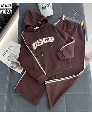 костюм двойка Штаны+свитшот на замке Модель оверсайз