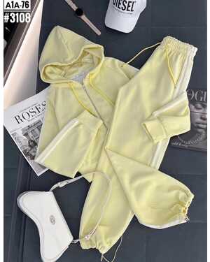 Женский костюм Штаны+толстовка на замке Модель оверсайз Размер единый 42/48