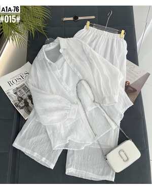 Женский Костюм тройка Рубашка+майка+штаны Размер единый 42/48