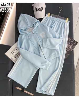 Женский Штаны+свитшот на замке Модель оверсайз Размер единый 42/50