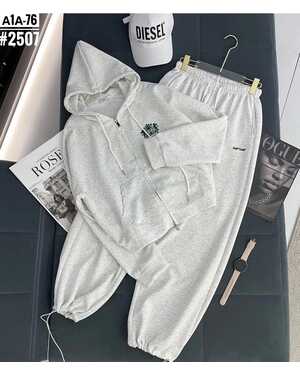 Женский Штаны+свитшот на замке Модель оверсайз Размер единый 42/50