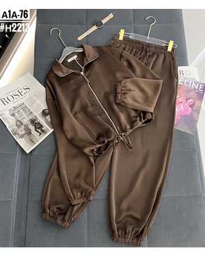 Женский Штаны+свитшот на замке Модель оверсайз Размер единый 42/48