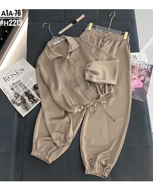 Женский Штаны+свитшот на замке Модель оверсайз Размер единый 42/48