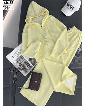 Женский Штаны+свитшот на замке Модель оверсайз Размер единый 42/50