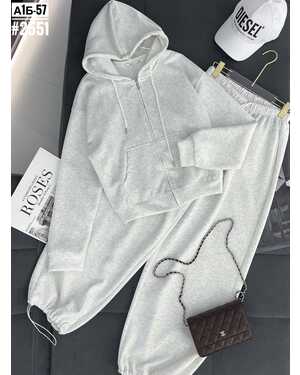 Женский Штаны+свитшот на замке Модель оверсайз Размер единый 42/50