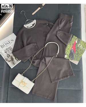 Женский Костюм двойка Трикотажный пуловер + штаны Размер: единый 42/48