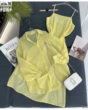 Женский Костюм двойка Платье+рубашка Размер: единый 42/50