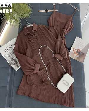 Женский Костюм двойка Платье+рубашка Размер: единый 42/50