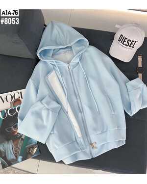 Женская Толстовка на двойном замке Модель оверсайз Размер единый 42/50