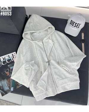 Женская Толстовка на двойном замке Модель оверсайз Размер единый 42/50