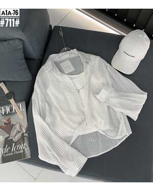 Женская Рубашки с топом Легкий материал Размер: единый 42/48