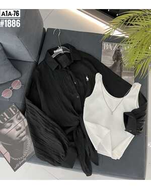 Женская Рубашки с топом Легкий материал Размер: единый 42/48