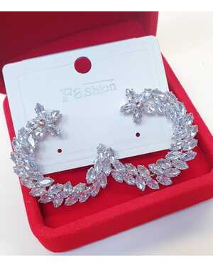 Роскошные серьги с кубическим цирконием