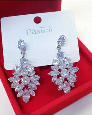 Роскошные серьги с кубическим цирконием