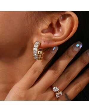 Серьги дорожка из камней