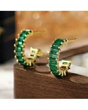 Серьги дорожка из камней