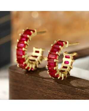 Серьги дорожка из камней