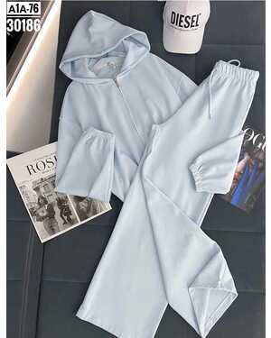 костюм двойка оверсайз Штаны+свитшот на замке Размеры единый 44/50