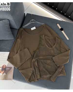 Женский Лонгслив + майка Размер Единый 42-50 Фабричный китай