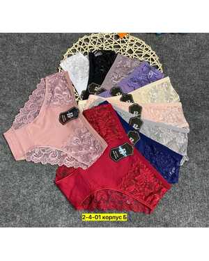 Трусики женские ткань хлопок В упаковке 10шт один размер разные цвета