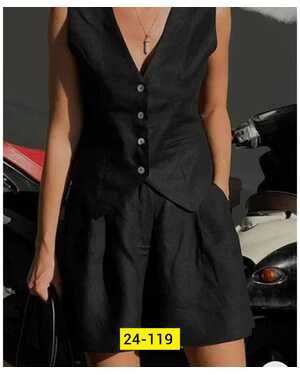 Костюм двойка ткань лен полиэстер