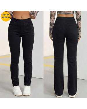 Женские джинсы со стразами