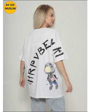 Женская футболка Фабричный Китай. Размер единый 48-56