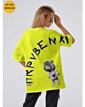 Женская футболка Фабричный Китай. Размер единый 48-56