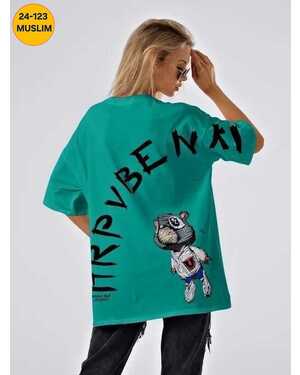 Женская футболка Фабричный Китай. Размер единый 48-56