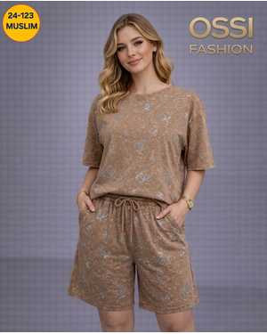 Женский Комплект: двойка (футболка + шорты) Размер: оверсайз (46–54) Ткань: варёнка, фабричный Китай