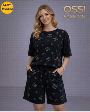 Женский Комплект: двойка (футболка + шорты) Размер: оверсайз (46–54) Ткань: варёнка, фабричный Китай