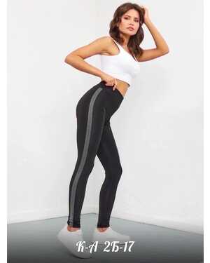 Женские Лосины с блестящим лампасом