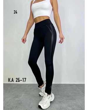 Женские Лосины сбоку кожа в размер