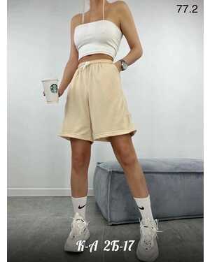 Женские шорты на резинке ткань хлопок