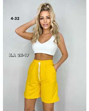 Женские шорты на резинке ткань хлопок