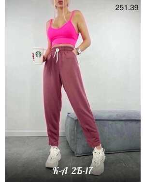 Женские брюки длина 7/8 Материал: двунитка Посадка: высокая