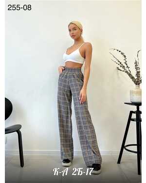Женские ЛЕТНИЕ БРЮКИ ПАЛАЦЦО В КЛЕТКУ ТКАНЬ: НИАГРА