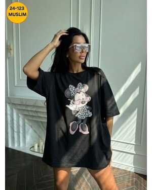 женская футболка Ткань: Хлопок размер единый: 46/52