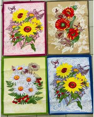 Вафельные кухонные полотенца. Размер: 45*60 см. Состав: 100 % хлопок Вафля. Узбекистан