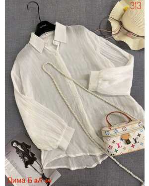 Женская Рубашка оверсайз Ткань: 95% хлопок + 5% полиэстер размер единый: (42/50)