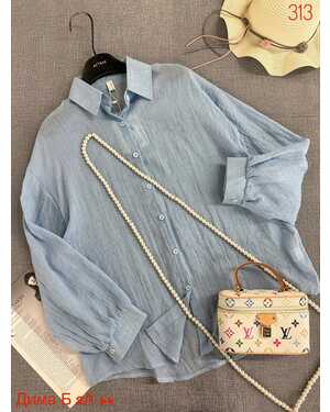 Женская Рубашка оверсайз Ткань: 95% хлопок + 5% полиэстер размер единый: (42/50)