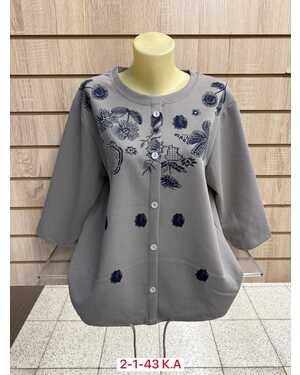 Женская Кофта, хлопок Состав 100% COTTON, Раз: 3XL(54) - 4XL(56) - 5XL(58) - 6XL(60)