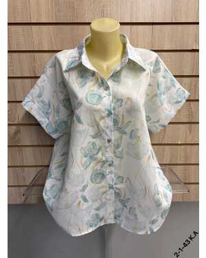 Женская Рубашка Состав 65% COTTON, 35% POLYESTER Раз: 5XL(56) - 6XL(58) - 7XL(60)