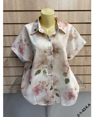 Женская Рубашка Состав 65% COTTON, 35% POLYESTER Раз: 5XL(56) - 6XL(58) - 7XL(60)