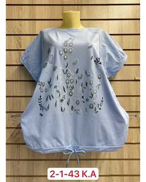 Женская футболка ткань хлопок Раз: 5XL(54) - 6XL(56) - 7XL(58) - 8XL(60)