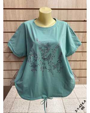 Женская футболка Состав 95% COTTON, 5% POLYESTER Раз: 58-62 (ЕДИНЫЙ)